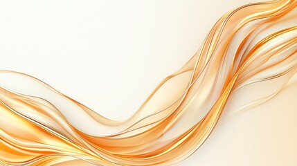 Abstract design featuring flowing golden waves against a soft background, perfect for adding an elegant touch to various creative projects.