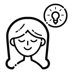 Meditation Idea Flat Icon Isolated On White Background