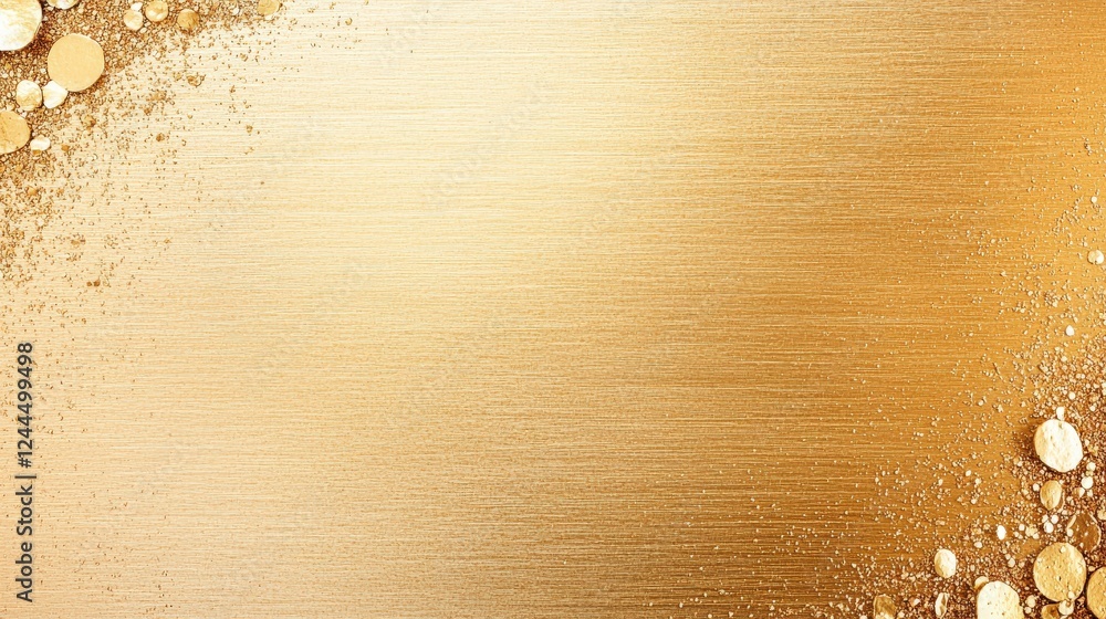 Poster a stunning golden texture with a soft gradient and artistic glitter effect, perfect for adding a lux