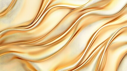 Obraz premium A stunning image of flowing golden fabric that captures elegance and sophistication, ideal for backgrounds, textiles, or artistic projects.