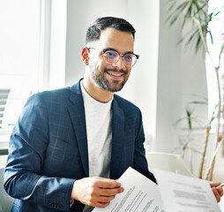business businessman man office meeting agreement contract agent real estate investment client...