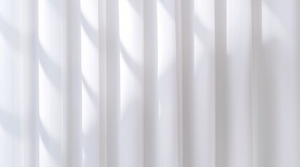 Obraz premium Sunlit Curtains: The gentle play of sunlight through sheer curtains casts a mesmerizing pattern of light and shadow on the fabric, creating an ethereal, minimalist scene. 