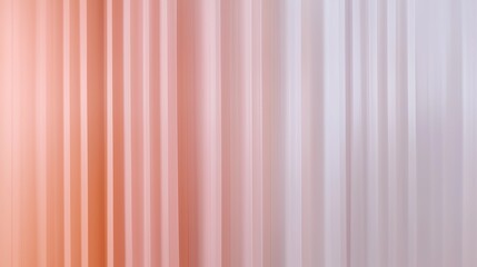 Obraz premium Peach and White Drape: Abstract image of flowing fabric with a gradient of peach and white, creating soft vertical lines and a calming, serene atmosphere. 