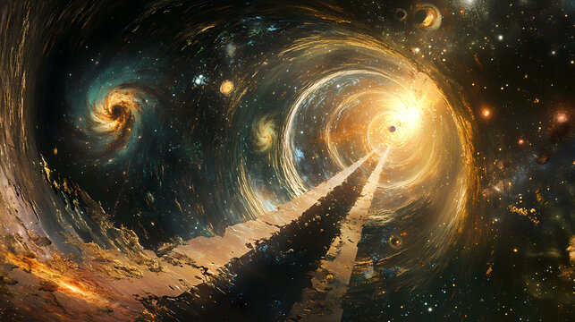 Investigate parallel universes with aienhanced simulations that uncover potential connections and effects between alternate realities. Parallel Universe & Alternate History. Illustration