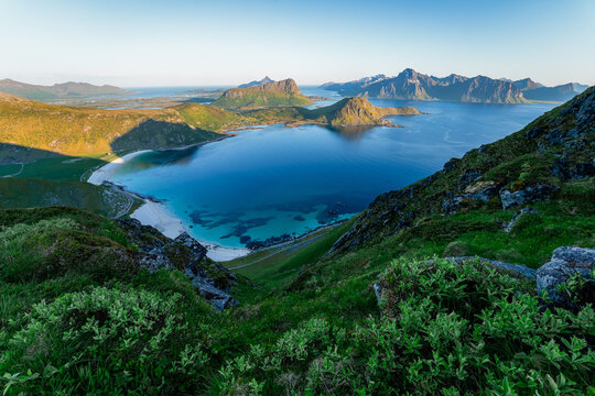 Haukland Mannen fjord in the Lofoten Islands