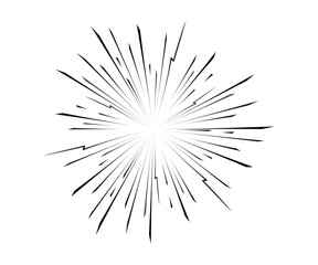Obraz premium Abstract radial lines for comic effect. Speed shot illustration Vector design for manga and anime comics