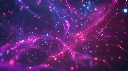 Obraz premium Abstract pink purple energy flow, cosmic background, website design