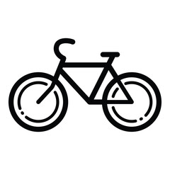Fototapeta premium Bicycle Ride Flat Icon Isolated On White Background