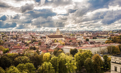 Naklejka premium panoramic view of Vilnius