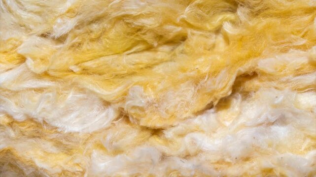 yellow mineral wool with a visible texture
