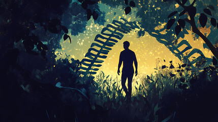 Genetic sequences tell unique stories of life. Narrative Sequences. Illustration