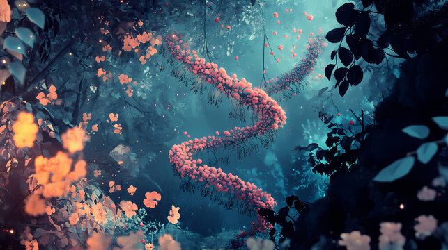 Genetic sequences tell unique stories of life. Narrative Sequences. Illustration