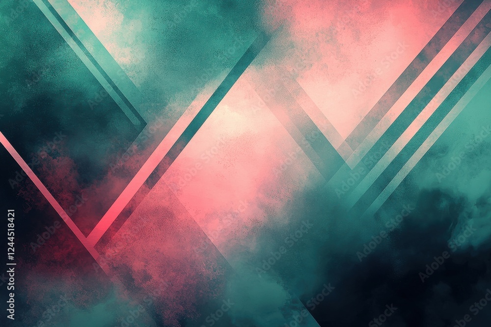 Poster abstract geometric background with bold lines and colorful gradient effects