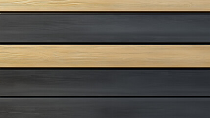 Seamless texture of horizontal wood panels with alternating ash gray and warm golden tones, showcasing smooth finishes and minimal grains for a balanced, modern appeal
