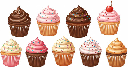 Colorful Cupcakes Assortment