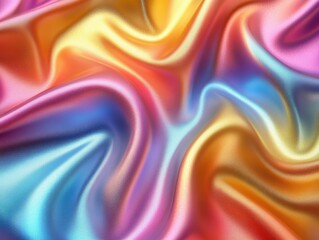 Obraz premium A vibrant, flowing fabric with a colorful, silky texture.
