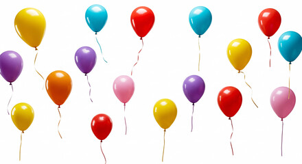 Colorful Balloons Floating Celebration