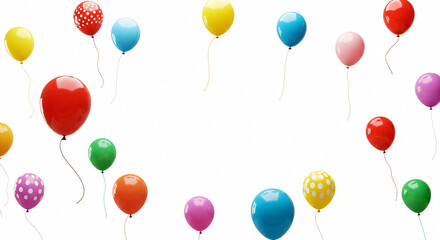 Colorful Balloons Floating Celebration