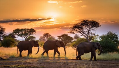 Majestic Herd of Elephants Roaming the African Savannah in Karongwe Game Reserve, South Africa An Unforgettable Wildlife Encounter Filled with Emotion and Serenity.