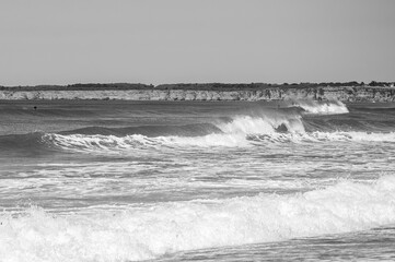 View of the cliffs located south of the city of Mar del Plata, Argentina