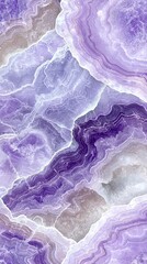   A close-up of a purple, white, and black marble pattern with a white circle at its center in the image