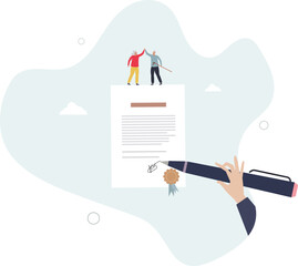 Testament and last wish property bequeath in old age.Pensioner retirement document about wealth inheritance with official document and official testamentary .flat characters.