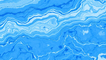 Obraz premium Blue Agate Texture, Abstract Flowing Pattern