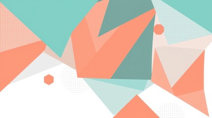 colorful pastel geometric pattern featuring overlapping shapes and gradients