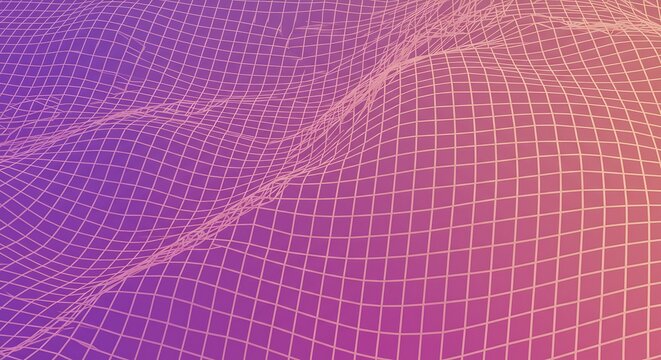 Abstract Purple Pink Grid Wave Background Texture