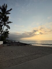 sunset on the beach in Mexico puerto Vallarta 