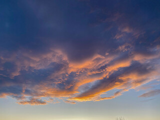 sunset in the sky colorful clouds