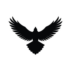 Flying bird silhouette vector illustration