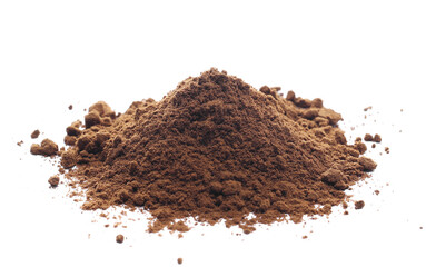 Clove powder pile isolated on white background