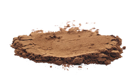 Clove powder pile isolated on white background 