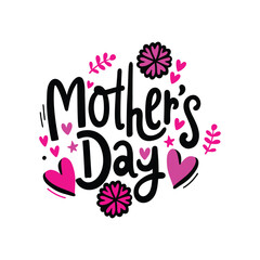 Happy Mother's Day typography vector illustration