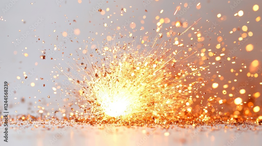 Aufkleber a burst of sparks and light creating a dynamic, energetic visual effect.