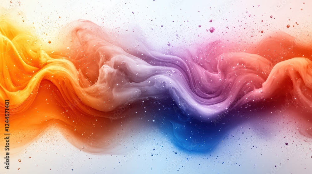 Poster abstract colorful wave design with fluid patterns and vibrant gradients.