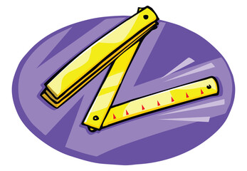 wood meter measuring tool - illustration