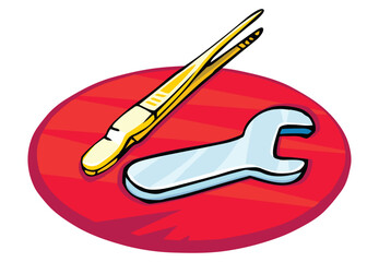 Repair tools background with construction and carpenter instruments vector