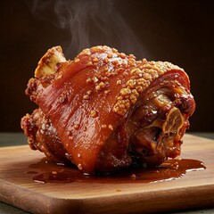 Tasty roasted pork knuckle