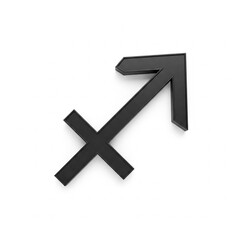 Obraz premium Sagittarius zodiac symbol on white background. Zodiac Sign Series
