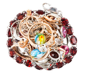 Jewelry close up isolated