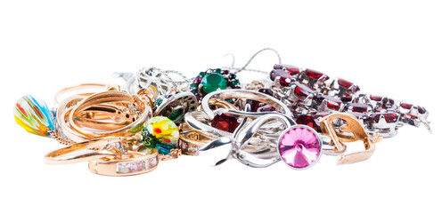 Jewelry close up isolated