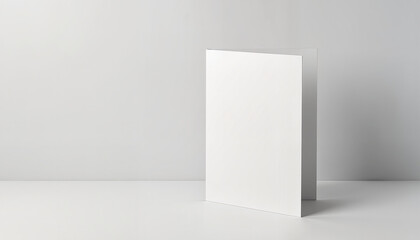 Blank greeting card on neutral background