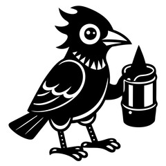 Blue Jay Bird Vector Illustration – Cartoon, Clipart & Line Art on White Background, Blue Jay bird vector illustration in cartoon, clipart, and line art style on a white background.