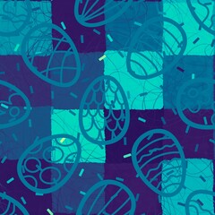 Fototapeta premium Easter seamless pattern with eggs for wallpaper and fabrics and textiles