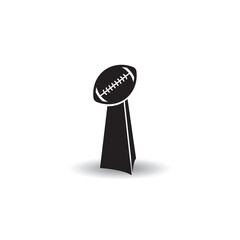 Minimalist Super Bowl Trophy Icon for American Football Championship Design