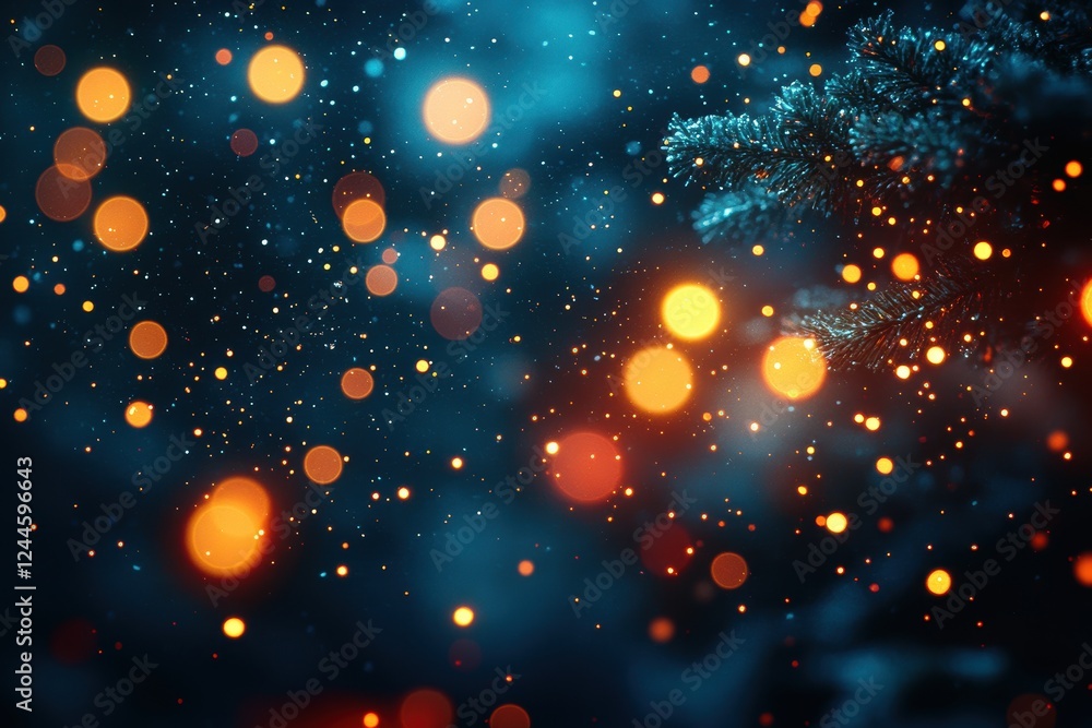 Poster a dreamy background with glowing bokeh lights and soft focus elements.