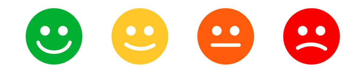 Fototapeta premium Review icon. emotion icon set