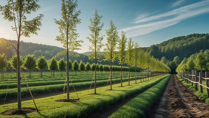 Naklejka premium vineyard in the morning